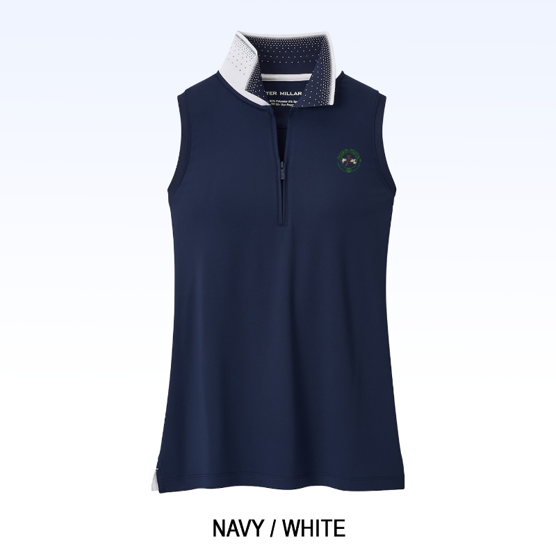 PETER MILLAR CHRISSIE SLEEVELESS ZIP POLO