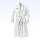CHECKERED TERRY SHAWL COLLAR BATHROBE