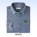 PETER MILLAR DEVONPORT CHAMBRAY COTTON-STRETCH SPORT SHIRT