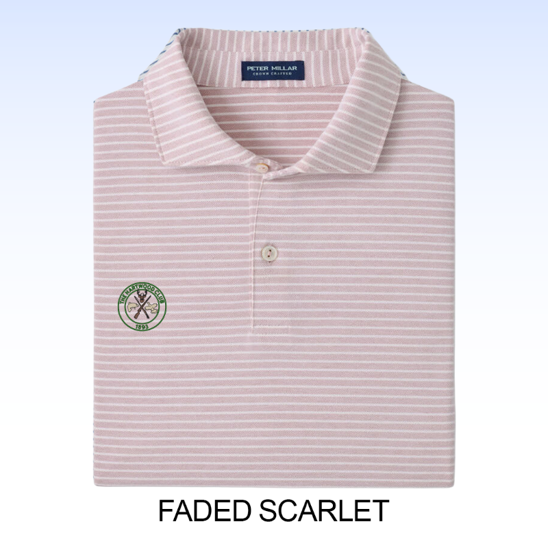 PETER MILLAR ALBATROSS STRIPE COTTON-BLEND PIQUÉ POLO