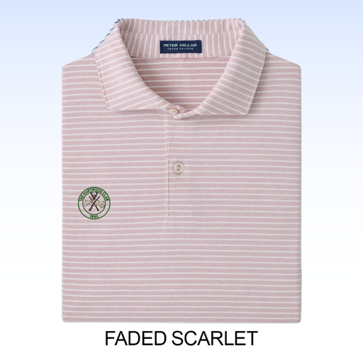PETER MILLAR ALBATROSS STRIPE COTTON-BLEND PIQUÉ POLO