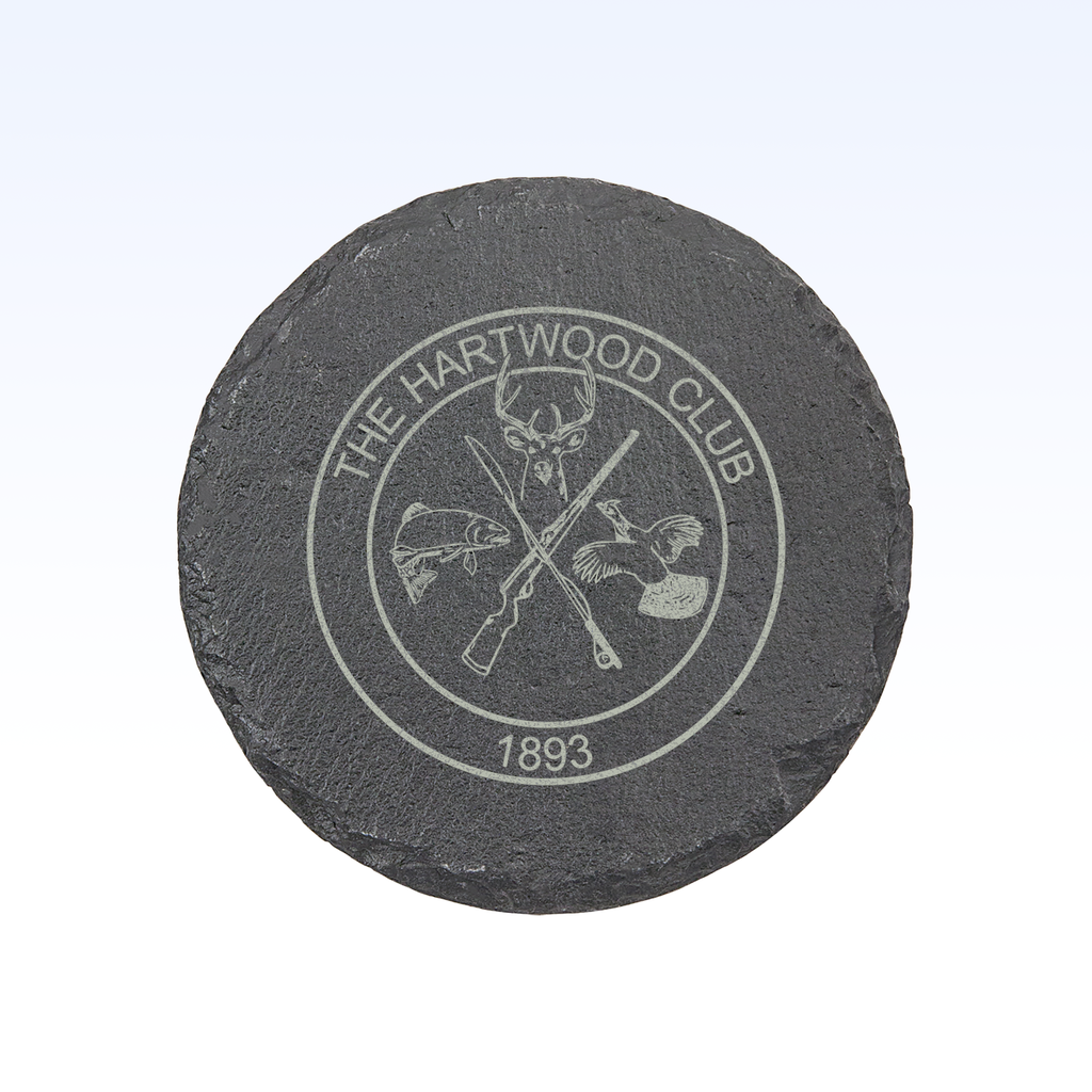 SET OF 4 SLATE COASTERS - 4"